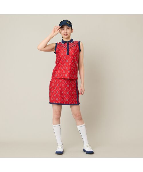 NS23 par Nissa Golf / エヌエス23・パー・ニッサゴルフ カットソー | 【Women's】【セットアップ可】マリーンプリントノースリーブ | 詳細16
