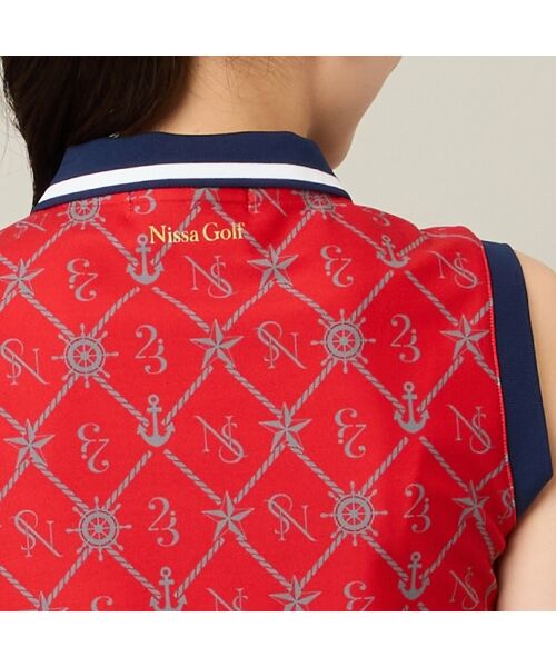 NS23 par Nissa Golf / エヌエス23・パー・ニッサゴルフ カットソー | 【Women's】【セットアップ可】マリーンプリントノースリーブ | 詳細17