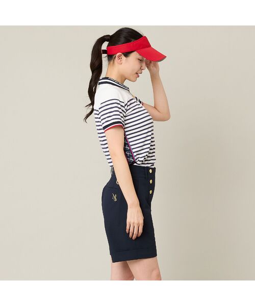 NS23 par Nissa Golf / エヌエス23・パー・ニッサゴルフ ポロシャツ | 【Women's】【吸水速乾】ハーフジップボーダーポロ | 詳細5