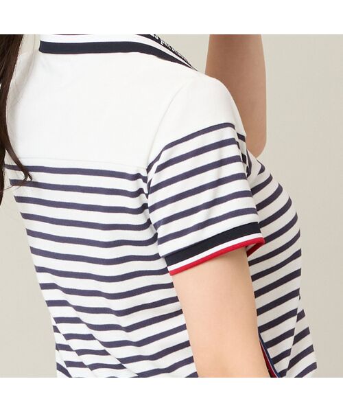 NS23 par Nissa Golf / エヌエス23・パー・ニッサゴルフ ポロシャツ | 【Women's】【吸水速乾】ハーフジップボーダーポロ | 詳細6