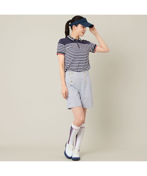 NS23 par Nissa Golf / エヌエス23・パー・ニッサゴルフ ポロシャツ | 【Women's】【吸水速乾】ハーフジップボーダーポロ | 詳細11