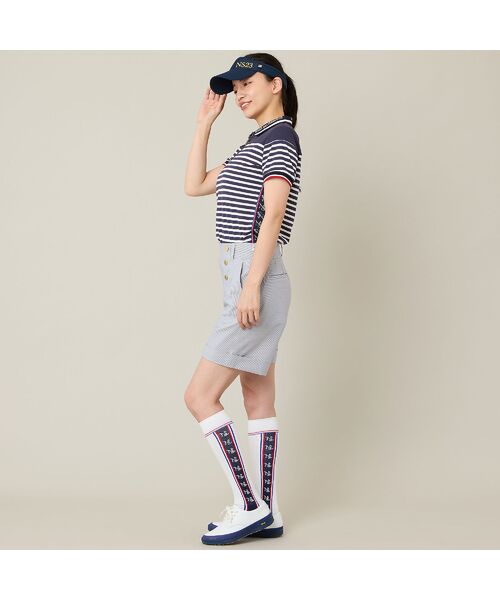 NS23 par Nissa Golf / エヌエス23・パー・ニッサゴルフ ポロシャツ | 【Women's】【吸水速乾】ハーフジップボーダーポロ | 詳細13