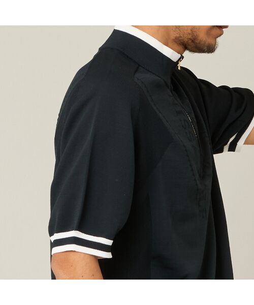 NS23 par Nissa Golf / エヌエス23・パー・ニッサゴルフ ニット・セーター | 【Men's】ホールガーメントハーフジップ | 詳細7