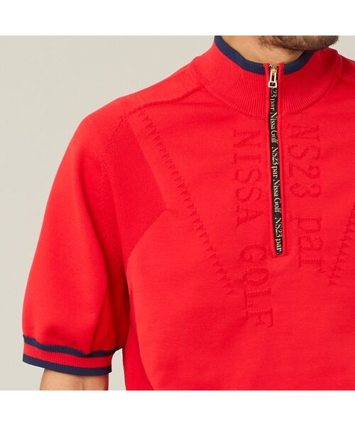 NS23 par Nissa Golf / エヌエス23・パー・ニッサゴルフ ニット・セーター | 【Men's】ホールガーメントハーフジップ | 詳細15