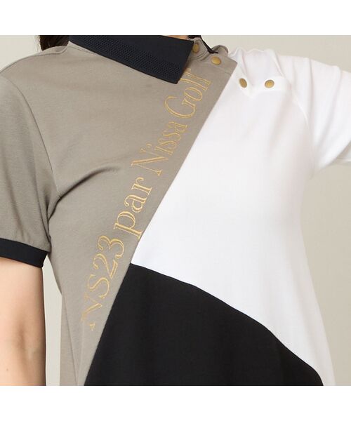 NS23 par Nissa Golf / エヌエス23・パー・ニッサゴルフ ミニ丈・ひざ丈ワンピース | 【Women's】【吸水速乾】マリーンフラッグポロワンピース | 詳細2