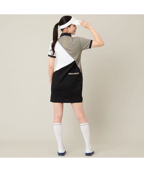 NS23 par Nissa Golf / エヌエス23・パー・ニッサゴルフ ミニ丈・ひざ丈ワンピース | 【Women's】【吸水速乾】マリーンフラッグポロワンピース | 詳細3