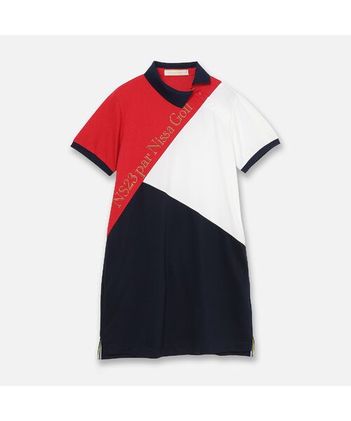 NS23 par Nissa Golf / エヌエス23・パー・ニッサゴルフ ミニ丈・ひざ丈ワンピース | 【Women's】【吸水速乾】マリーンフラッグポロワンピース | 詳細9