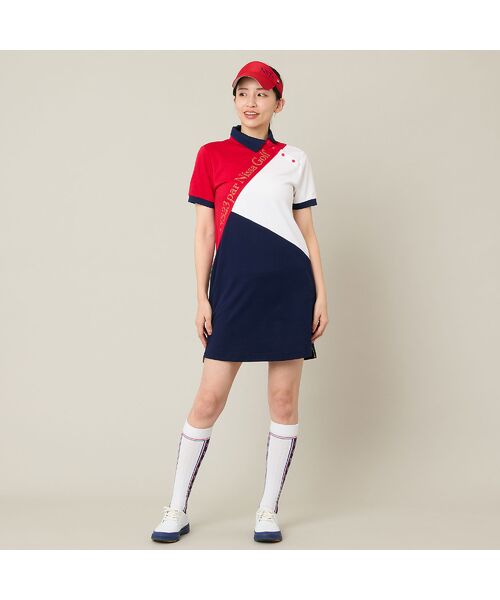 NS23 par Nissa Golf / エヌエス23・パー・ニッサゴルフ ミニ丈・ひざ丈ワンピース | 【Women's】【吸水速乾】マリーンフラッグポロワンピース | 詳細14