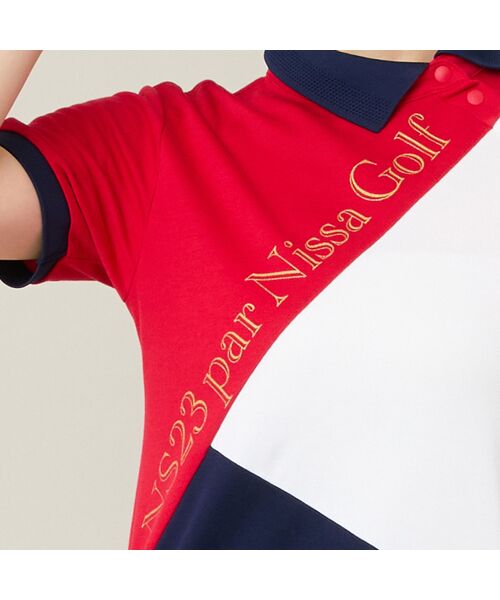 NS23 par Nissa Golf / エヌエス23・パー・ニッサゴルフ ミニ丈・ひざ丈ワンピース | 【Women's】【吸水速乾】マリーンフラッグポロワンピース | 詳細15