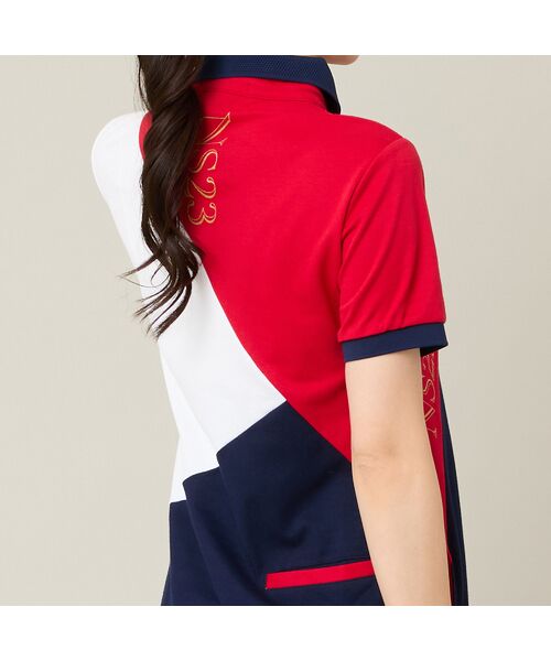 NS23 par Nissa Golf / エヌエス23・パー・ニッサゴルフ ミニ丈・ひざ丈ワンピース | 【Women's】【吸水速乾】マリーンフラッグポロワンピース | 詳細18