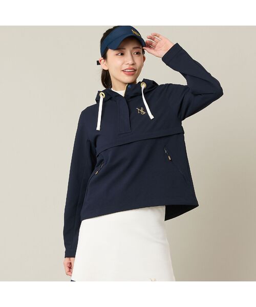 NS23 par Nissa Golf / エヌエス23・パー・ニッサゴルフ ブルゾン | 【Women's】サマーストレッチフーディー(ダークブルー)