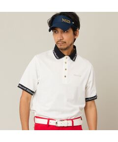 NS23 par Nissa Golf / エヌエス23・パー・ニッサゴルフ ポロシャツ | 【Men's】ロゴ襟アクティブポロシャツ