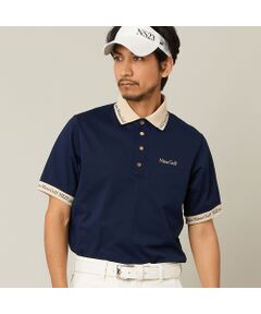 NS23 par Nissa Golf / エヌエス23・パー・ニッサゴルフ ポロシャツ | 【Men's】ロゴ襟アクティブポロシャツ