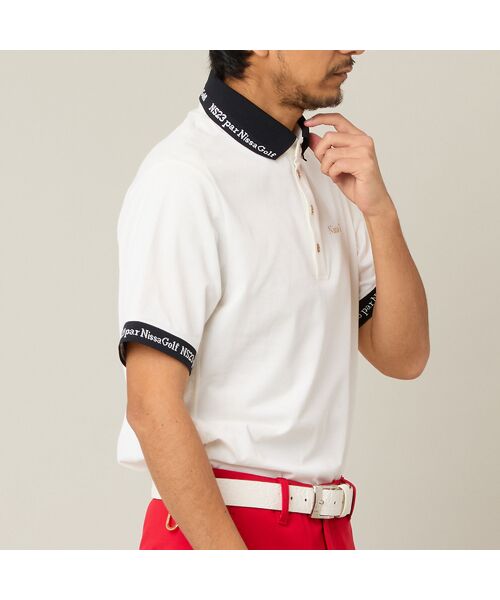 NS23 par Nissa Golf / エヌエス23・パー・ニッサゴルフ ポロシャツ | 【Men's】ロゴ襟アクティブポロシャツ | 詳細1