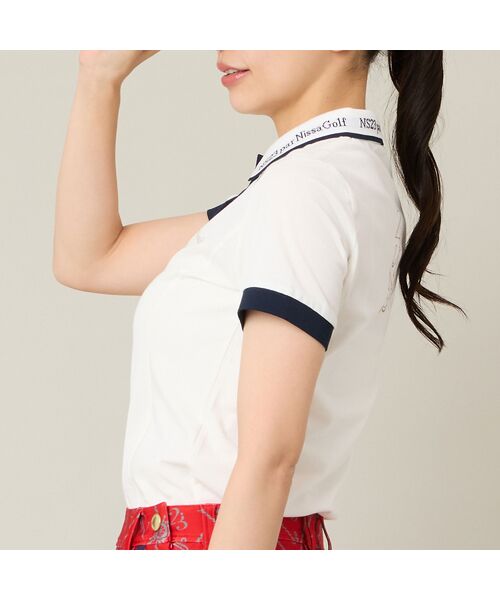 NS23 par Nissa Golf / エヌエス23・パー・ニッサゴルフ ポロシャツ | 【Women's】ロゴ襟アクティブポロシャツ | 詳細1