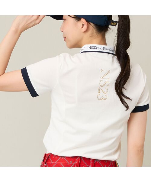 NS23 par Nissa Golf / エヌエス23・パー・ニッサゴルフ ポロシャツ | 【Women's】ロゴ襟アクティブポロシャツ | 詳細2