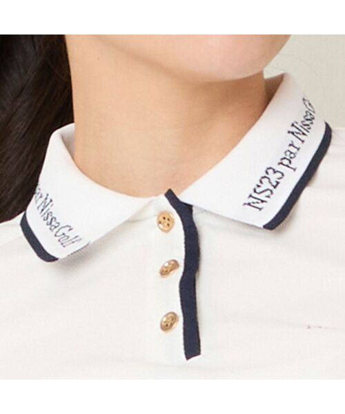 NS23 par Nissa Golf / エヌエス23・パー・ニッサゴルフ ポロシャツ | 【Women's】ロゴ襟アクティブポロシャツ | 詳細5