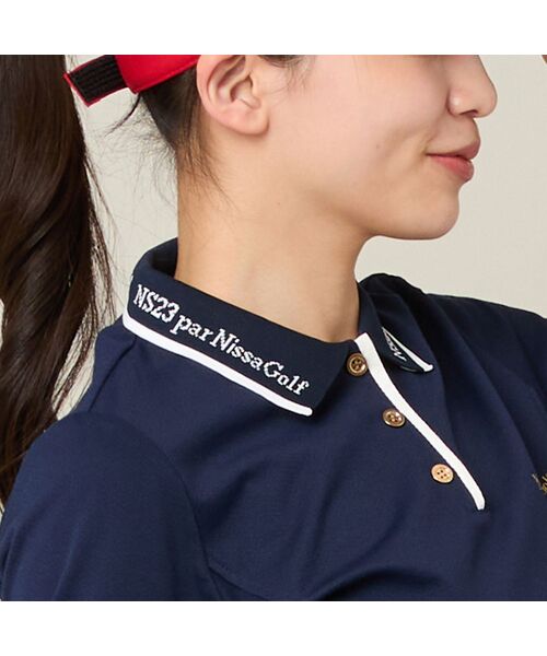 NS23 par Nissa Golf / エヌエス23・パー・ニッサゴルフ ポロシャツ | 【Women's】ロゴ襟アクティブポロシャツ | 詳細8