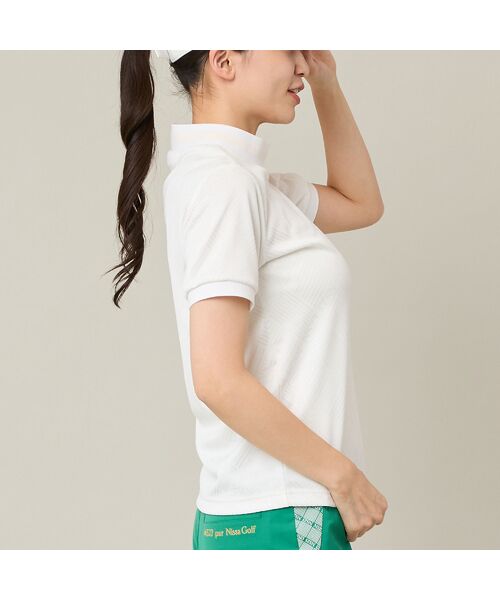 NS23 par Nissa Golf / エヌエス23・パー・ニッサゴルフ カットソー | 【Women's】ロゴジャカードモックネック | 詳細1