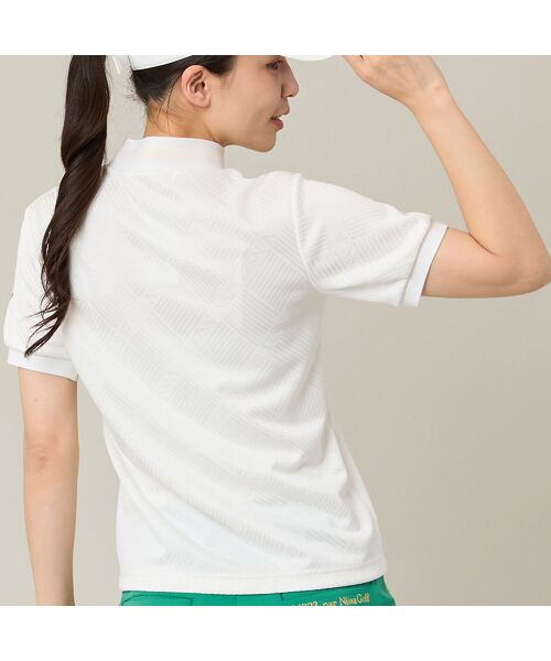 NS23 par Nissa Golf / エヌエス23・パー・ニッサゴルフ カットソー | 【Women's】ロゴジャカードモックネック | 詳細2