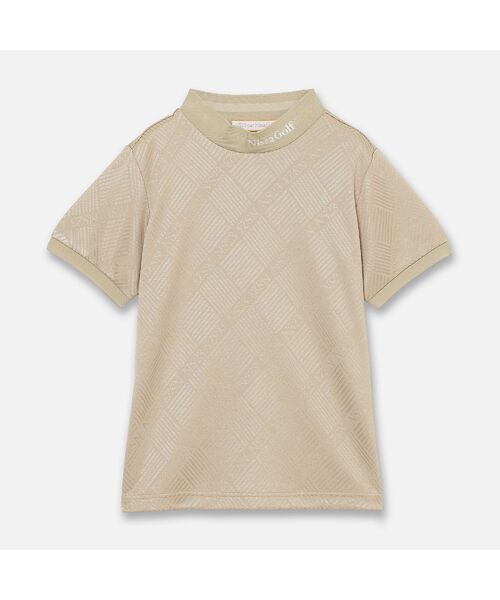 NS23 par Nissa Golf / エヌエス23・パー・ニッサゴルフ カットソー | 【Women's】ロゴジャカードモックネック(ベージュ)