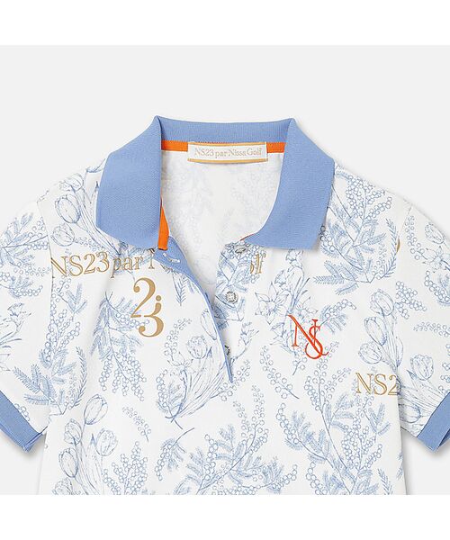 NS23 par Nissa Golf / エヌエス23・パー・ニッサゴルフ カットソー | 【追加生産】【Women's】【接触冷感】ミモザプリントポロ | 詳細3