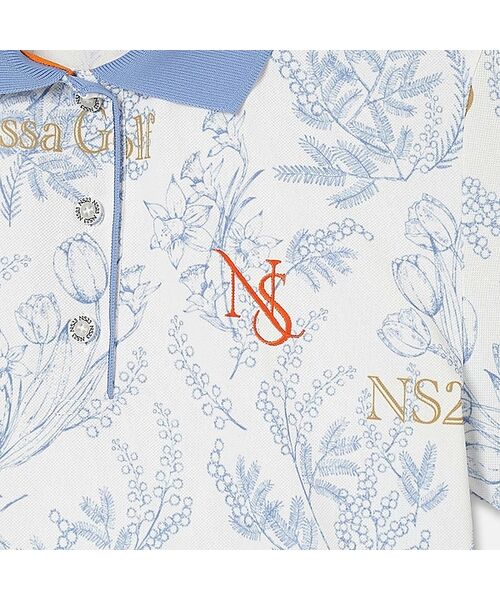 NS23 par Nissa Golf / エヌエス23・パー・ニッサゴルフ カットソー | 【追加生産】【Women's】【接触冷感】ミモザプリントポロ | 詳細4
