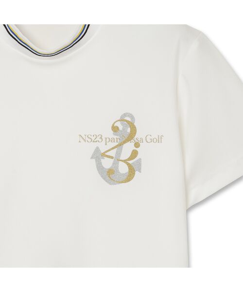 NS23 par Nissa Golf / エヌエス23・パー・ニッサゴルフ カットソー | 【Women's】マリンプリントモックネック | 詳細2