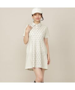 NS23 par Nissa Golf / エヌエス23・パー・ニッサゴルフ ミニ丈・ひざ丈ワンピース | 【Women's】モノグラムプリントワンピース
