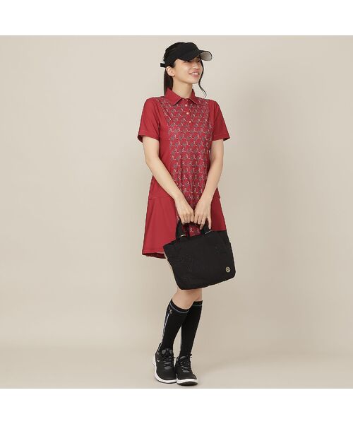 NS23 par Nissa Golf / エヌエス23・パー・ニッサゴルフ ミニ丈・ひざ丈ワンピース | 【Women's】モノグラムプリントワンピース | 詳細5