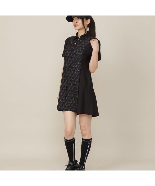 NS23 par Nissa Golf / エヌエス23・パー・ニッサゴルフ ミニ丈・ひざ丈ワンピース | 【Women's】モノグラムプリントワンピース | 詳細9