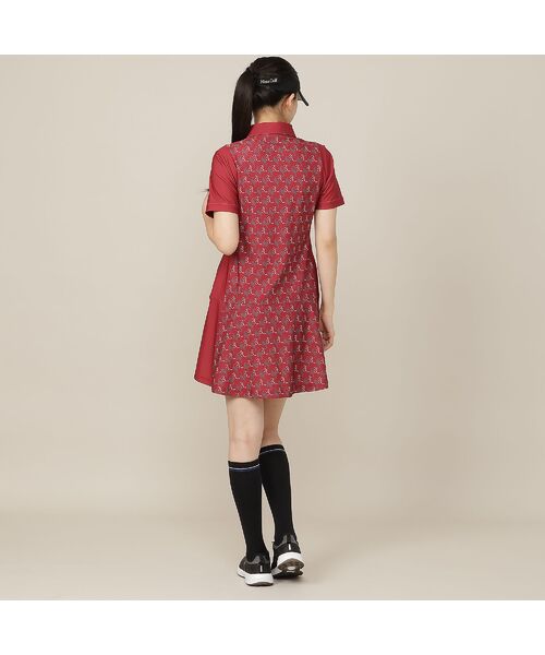 NS23 par Nissa Golf / エヌエス23・パー・ニッサゴルフ ミニ丈・ひざ丈ワンピース | 【Women's】モノグラムプリントワンピース | 詳細13