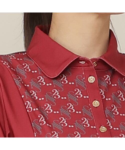 NS23 par Nissa Golf / エヌエス23・パー・ニッサゴルフ ミニ丈・ひざ丈ワンピース | 【Women's】モノグラムプリントワンピース | 詳細15