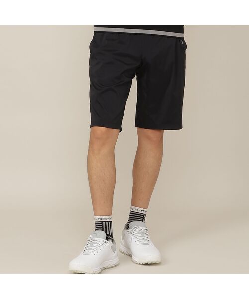 NS23 par Nissa Golf / エヌエス23・パー・ニッサゴルフ ショート・ハーフ・半端丈パンツ | 【Men's／セットアップ対応】軽量ストレッチハーフパンツ（ブラック）
