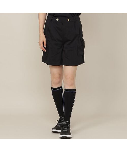 NS23 par Nissa Golf / エヌエス23・パー・ニッサゴルフ ショート・ハーフ・半端丈パンツ | 【Women's/接触冷感/撥水性/セットアップ対応】軽量ストレッチハーフパンツ(ブラック)