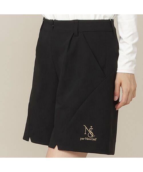 NS23 par Nissa Golf / エヌエス23・パー・ニッサゴルフ ショート・ハーフ・半端丈パンツ | 【Women's】モノグラムプリントキュロット(ブラック)