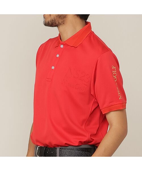 NS23 par Nissa Golf / エヌエス23・パー・ニッサゴルフ ポロシャツ | 【Men's/吸水速乾/UVカット/接触冷感】立体ロゴ半袖ポロシャツ | 詳細6