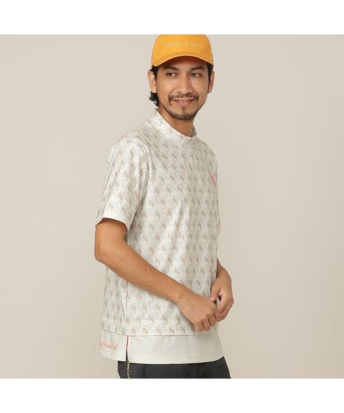 NS23 par Nissa Golf / エヌエス23・パー・ニッサゴルフ シャツ・ブラウス | 【Men's】モノグラムプリント半袖モックネック | 詳細1