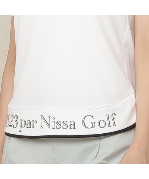 NS23 par Nissa Golf / エヌエス23・パー・ニッサゴルフ ポロシャツ | 【Women's/吸水速乾/UVカット/接触冷感】ロゴ編み半袖ポロシャツ | 詳細1