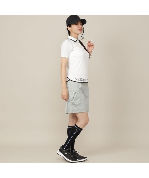 NS23 par Nissa Golf / エヌエス23・パー・ニッサゴルフ ポロシャツ | 【Women's/吸水速乾/UVカット/接触冷感】ロゴ編み半袖ポロシャツ | 詳細5