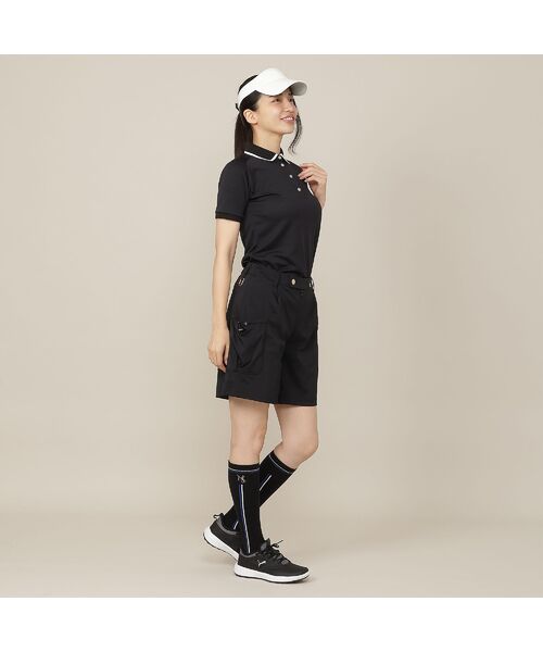NS23 par Nissa Golf / エヌエス23・パー・ニッサゴルフ ポロシャツ | 【Women's/吸水速乾/UVカット/接触冷感】ロゴ編み半袖ポロシャツ | 詳細7