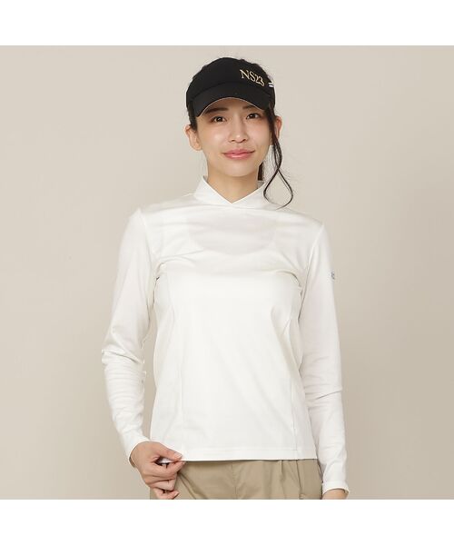NS23 par Nissa Golf / エヌエス23・パー・ニッサゴルフ シャツ・ブラウス | 【Women's】AddElm 長袖モックネック(ホワイト)