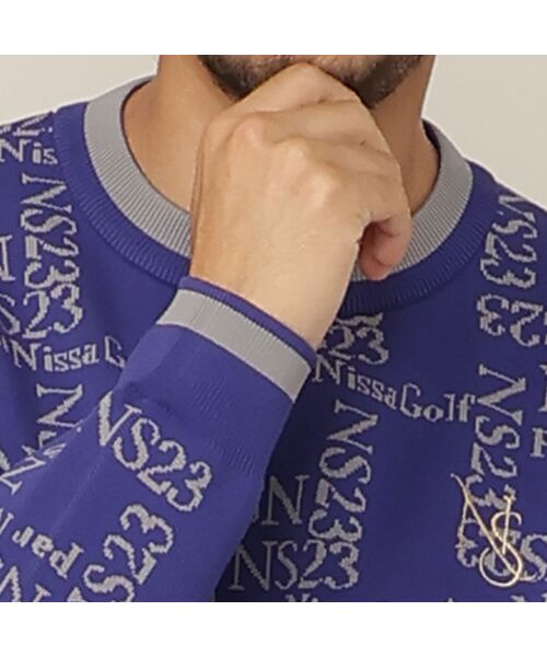NS23 par Nissa Golf / エヌエス23・パー・ニッサゴルフ ニット・セーター | 【Men's】モノグラムJQニット | 詳細7
