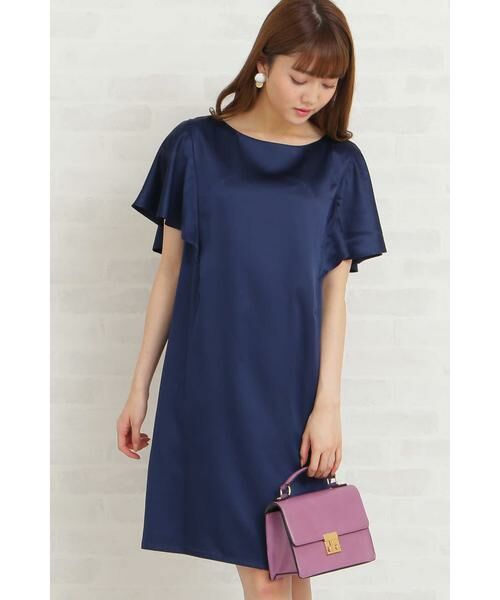 ＊＊N.Natural Beauty Basic / エヌ ナチュラルビューティーベーシック ワンピース | バックチェーンドレス（ネイビー）