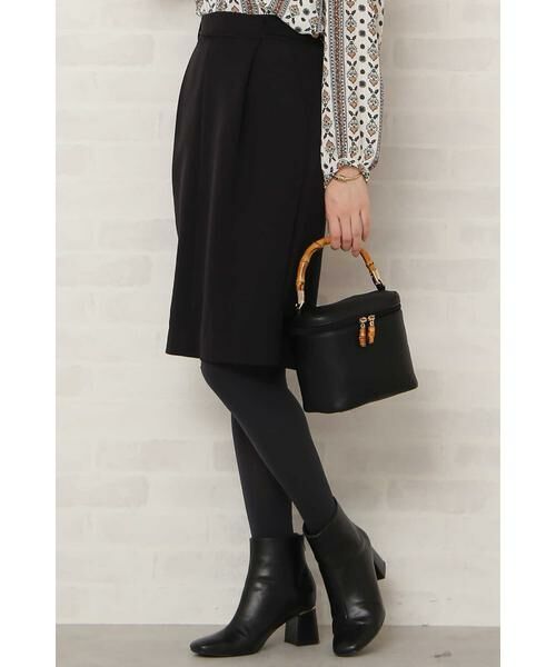 ＊＊N.Natural Beauty Basic / エヌ ナチュラルビューティーベーシック スカート | サイドボタンタイトスカート（ブラック）