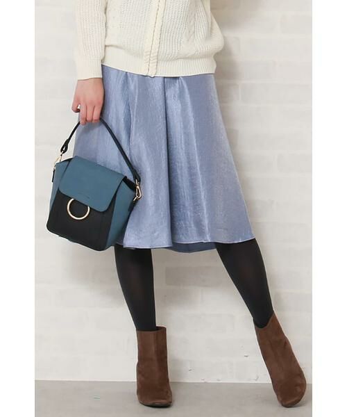 ＊＊N.Natural Beauty Basic / エヌ ナチュラルビューティーベーシック スカート | グラムツイルフレアスカート（ブルー）