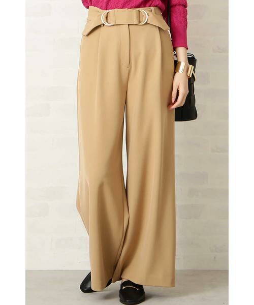 ＊＊N.Natural Beauty Basic / エヌ ナチュラルビューティーベーシック パンツ | 2リングベルトパンツ（ベージュ）