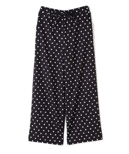 ＊＊N.Natural Beauty Basic / エヌ ナチュラルビューティーベーシック パンツ | ドットリラックスパンツ（ブラック1）