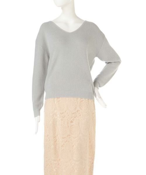 ＊＊N.Natural Beauty Basic / エヌ ナチュラルビューティーベーシック ニット・セーター | ハイゲージアゼVネックニット | 詳細1