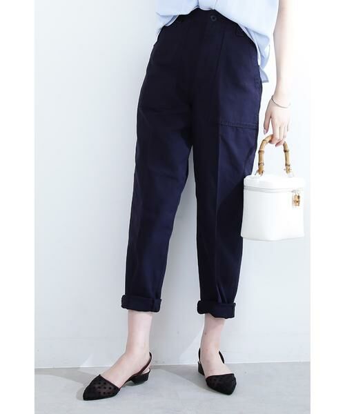 ＊＊N.Natural Beauty Basic / エヌ ナチュラルビューティーベーシック パンツ | テーパードベイカーパンツ（ネイビー）